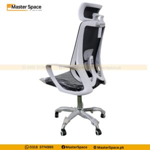 ergonomic Long back mesh office chair with adjustable armrests and headrest