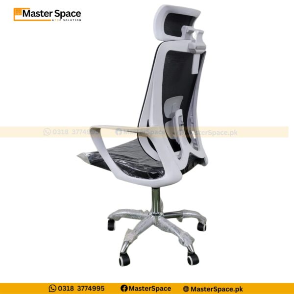 ergonomic Long back mesh office chair with adjustable armrests and headrest